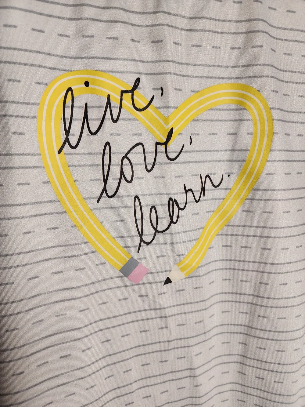 Girls Live Love Learn Yellow Heart Tiered Tulle Skirt And Shirt